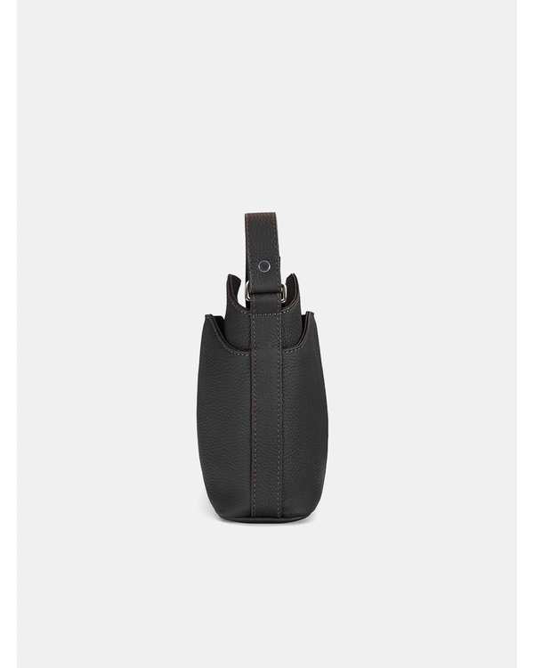 کیف دوشی چرم زنانه مشکی سیاه قلم نوین چرم Novin Leather مدل پرنیا LHB4324 - تصویر 5