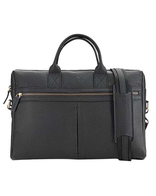 کیف اداری چرم مشکی سیاه قلم نوین چرم Novin Leather مدل موناکو BE4990