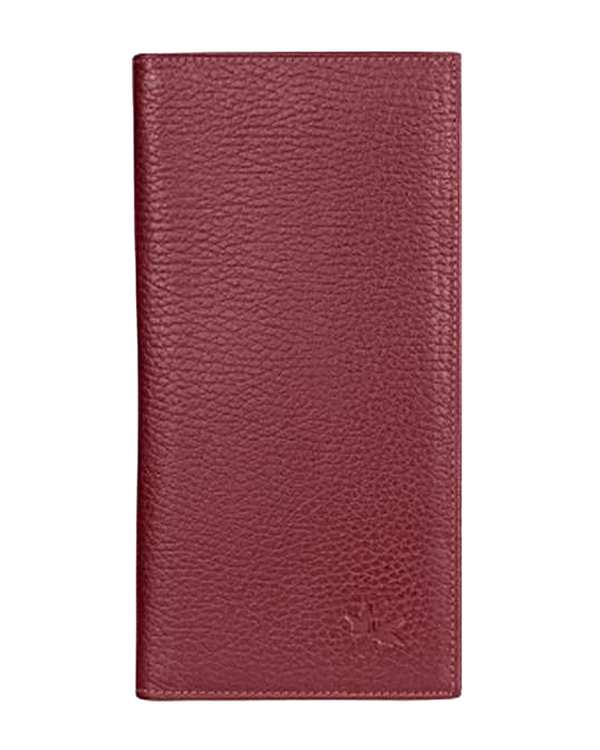 کیف پول کتی چرم مردانه زرشکی نوین چرم Novin Leather مدل والدمار WT2072