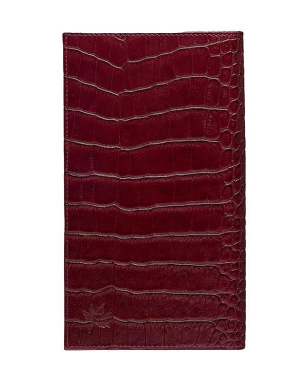 کیف پول کتی چرم زرشکی نوین چرم Novin Leather مدل هوگل WT2139