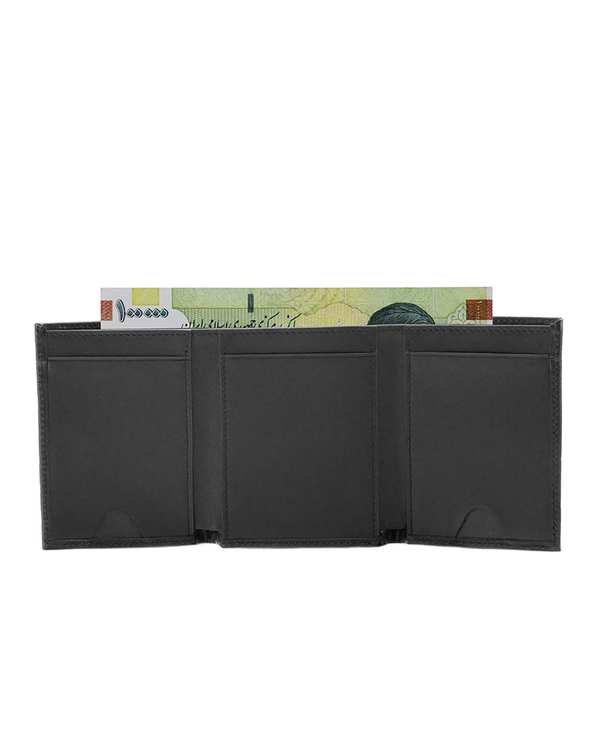 کیف پول چرم مشکی نوین چرم Novin Leather مدل آمالیا PW3181 - تصویر 4