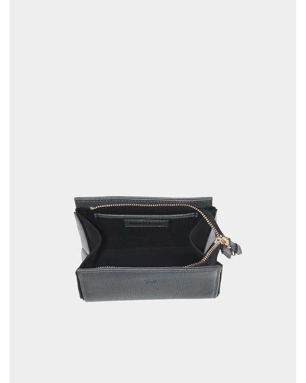 کیف دوشی چرم زنانه طوسی مشکی نوین چرم Novincharm مدل باوین LHB5050 - تصویر 5