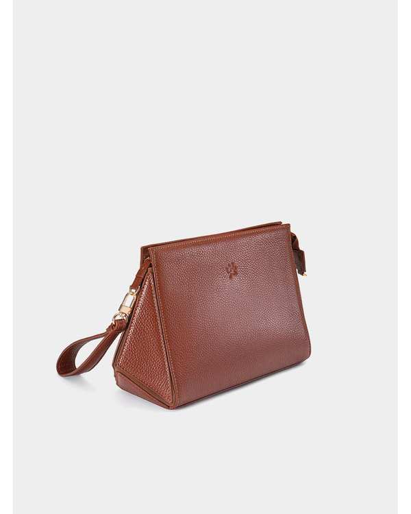 کیف دوشی چرم زنانه قرمز مشکی نوین چرم Novin Leather مدل ناروین LHB5051 - تصویر 15