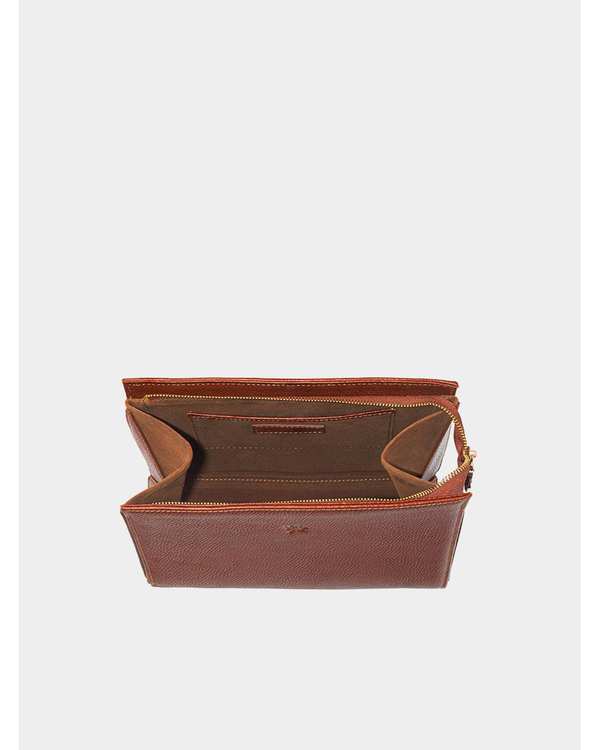 کیف دوشی چرم زنانه قرمز مشکی نوین چرم Novin Leather مدل ناروین LHB5051 - تصویر 16