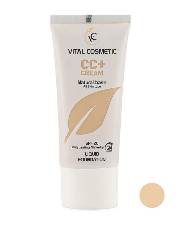 کرم پودر ویتال کازمتیک Vital Cosmetic مدل CC Plus شماره FN6 حجم 35ml