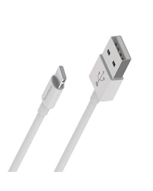 کابل شارژ سفید بروفون Borofone مدل BX22 با سری لایتنینگ (Lightning) - تصویر 4