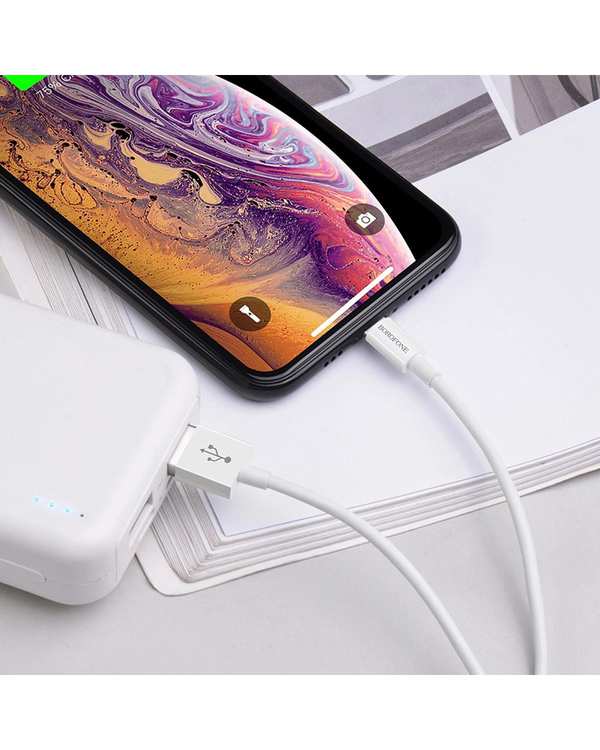 کابل شارژ سفید بروفون Borofone مدل BX22 با سری لایتنینگ (Lightning) - تصویر 9