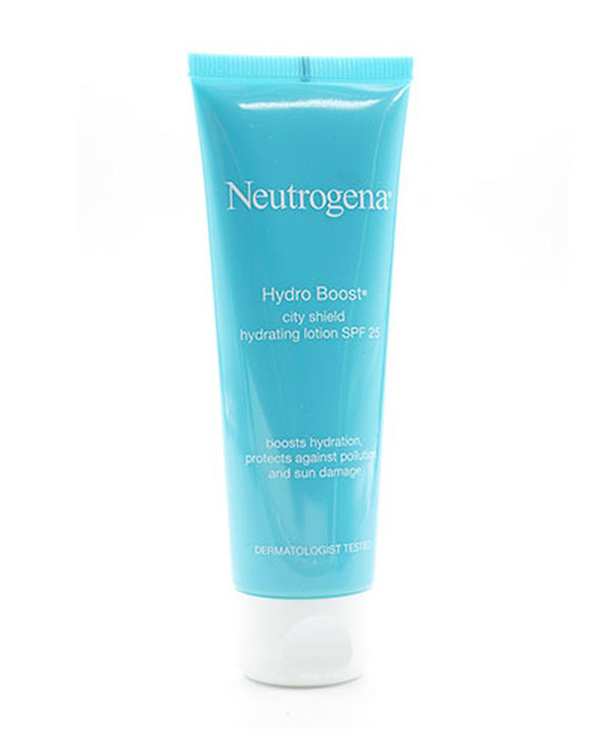 ضد آفتاب بی رنگ SPF25 آبرسان و مرطوب کننده نوتروژینا Neutrogena مدل سیتی شیلد Hydro Boost City Shield حجم 50ml