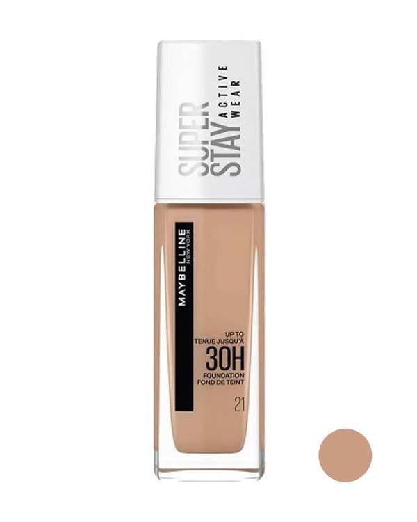 کرم پودر 30 ساعته میبلین Maybelline مدل Super Stay Active 30H شماره 21