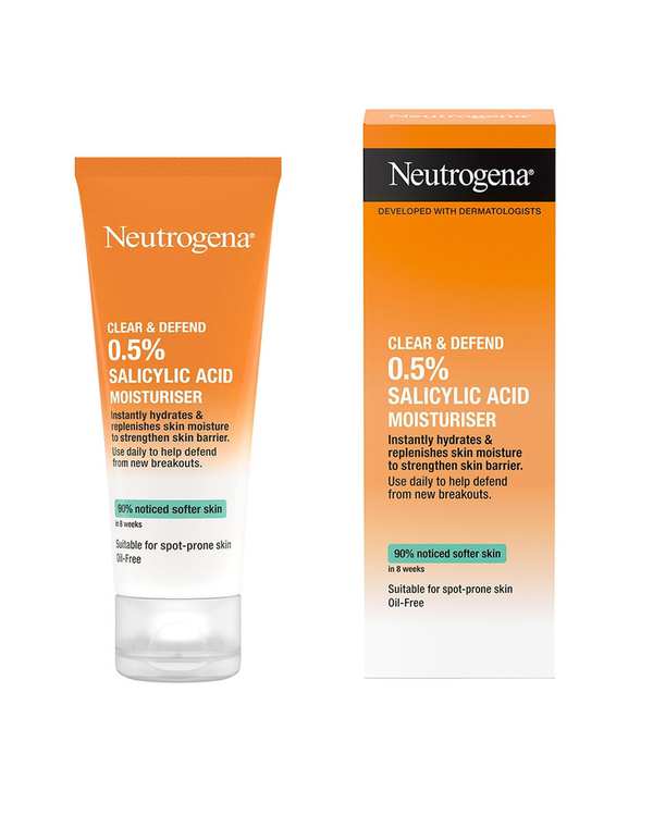 کرم مرطوب کننده و ضد لک نوتروژینا Neutrogena مدل Clear & Defend حاوی سالیسیلیک اسید 0.5% - تصویر 2