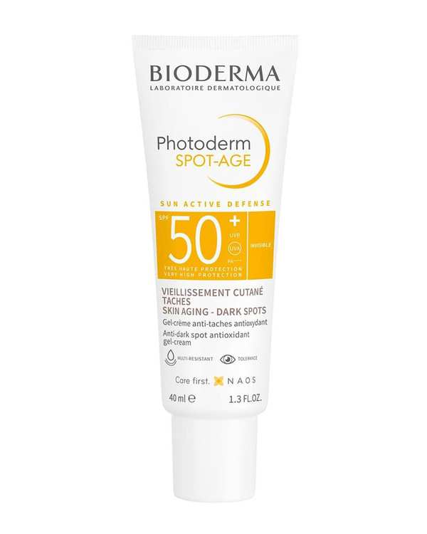 کرم ضد آفتاب بی رنگ ضد لک و ضد چروک SPF50 بیودرما Bioderma مدل Photoderm Spot Age