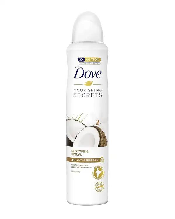 اسپری ضد تعریق زنانه داو Dove رایحه نارگیل و یاسمن کد 103 حجم 150ml