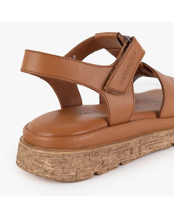 صندل چرم زنانه طبی عسلی برتونیکس Berttonix کد 403-W - تصویر 4