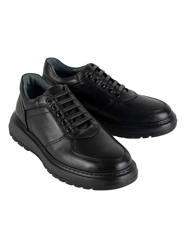کفش چرم مردانه کژوال مشکی برتونیکس Berttonix کد 435-250