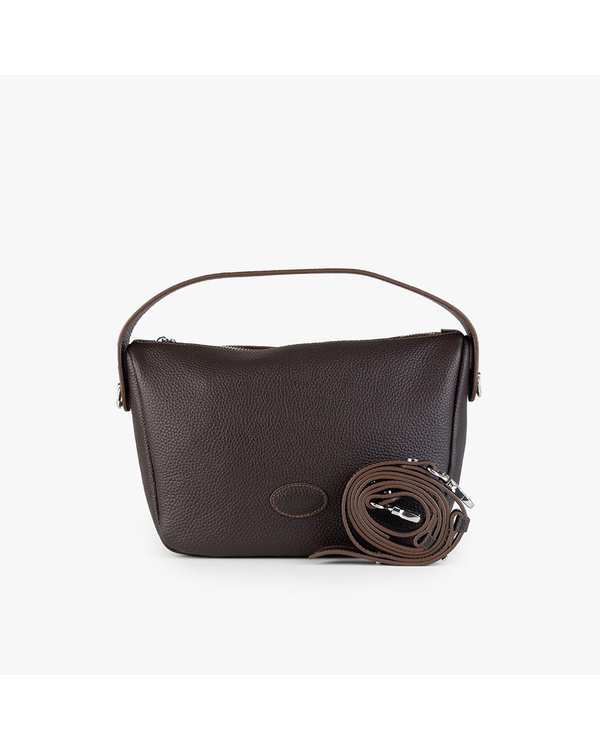 کیف دوشی چرم زنانه قهوه ای برتونیکس Berttonix کد 4047-697 - تصویر 2