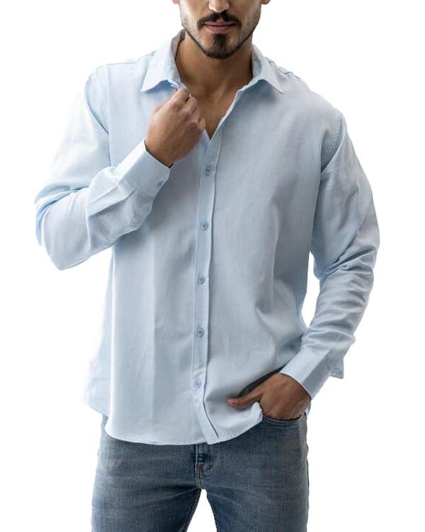 پیراهن مردانه اسلیم آبی روشن آر ان اس RNS کد 12202649