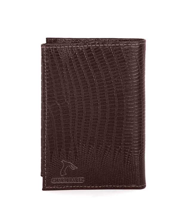 کیف پول چرم مردانه قهوه ای چرم بارز Charm Barez مدل DM102.LIZARD