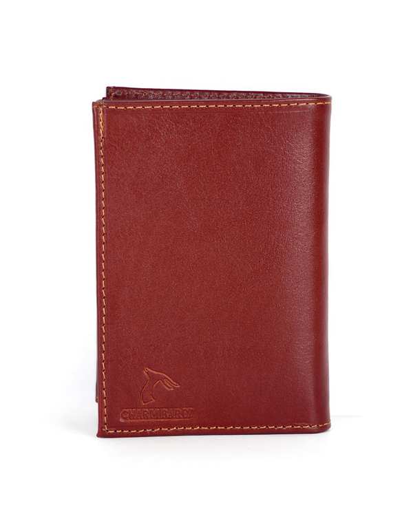 کیف پول چرم مردانه عسلی چرم بارز Charm Barez مدل DM102