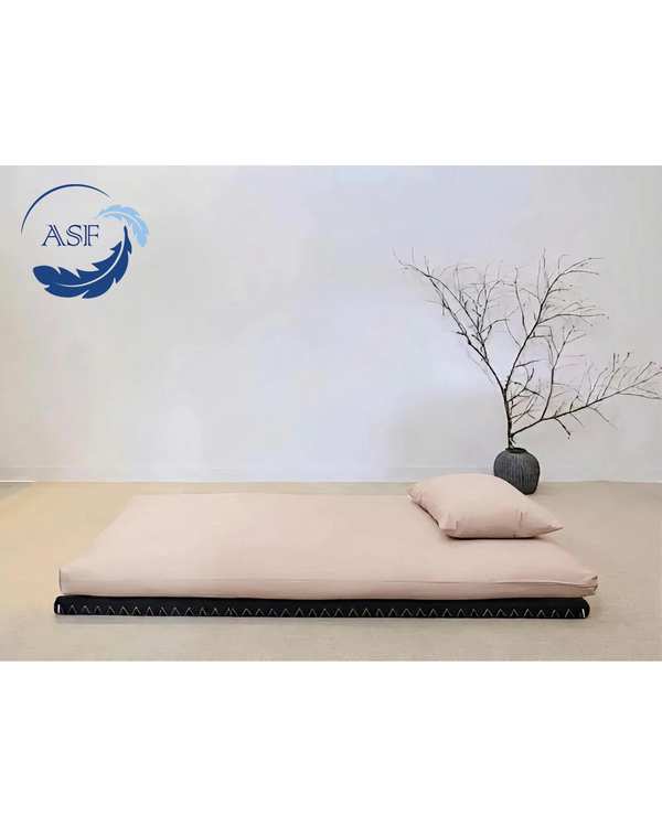 کاور دو نفره به همراه روبالشی استخوانی ای اس اف ASF مناسب تشک سنتی ژاپنی مدل KUMO LITE سایز 160