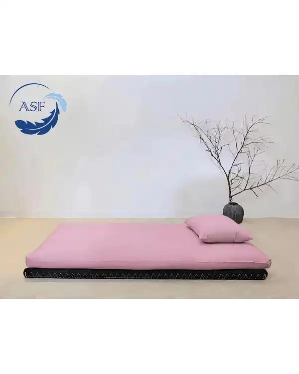 کاور دو نفره به همراه روبالشی صورتی ای اس اف ASF مناسب تشک های مدل KUMO و KUMO MAX سایز 180