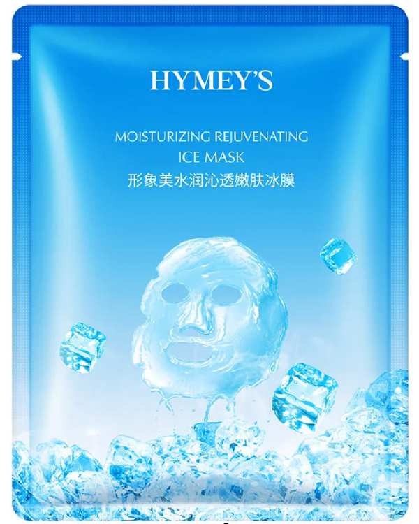 ماسک صورت ورقه ای یخ خنک کننده صورت HYMEYS مدل MOISTURIZING REJUVENATING ICE MASK حجم 25 میلی لیتر
