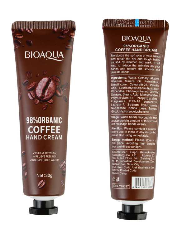 کرم تیوپی آبرسان و مرطوب کننده دست بایوآکوا BIOAQUA مدل قهوه حجم 30 میلی لیتر - تصویر 2