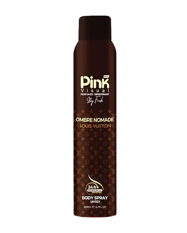 اسپری بدن پینک ویژوال Pink Visual مدل لویی ویتون امبر نومد Louis Vuitton Ombre Nomade حجم 200 میلی لیتر