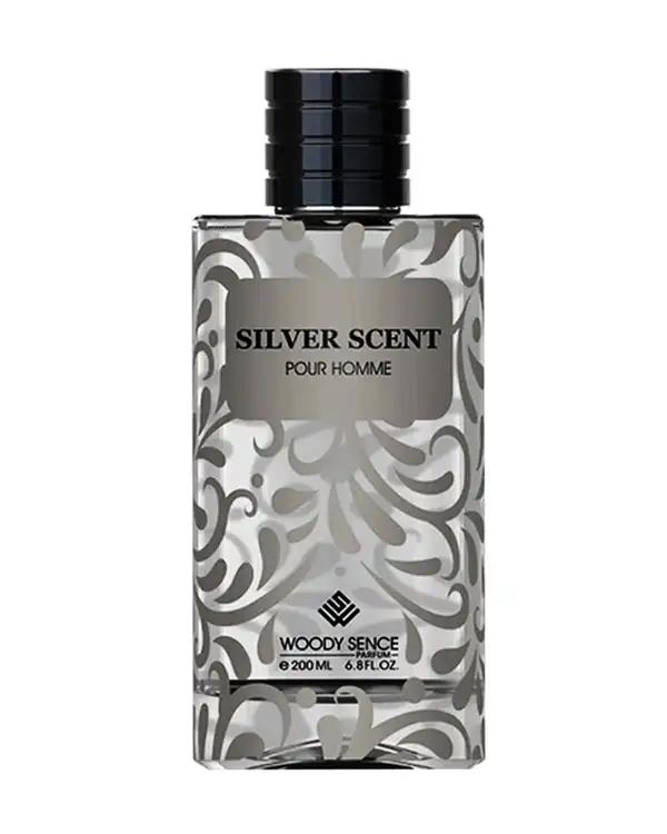 عطر مردانه وودی سنس Woody Sence مدل سیلور سنت Silver Scent حجم 200 میلی لیتر