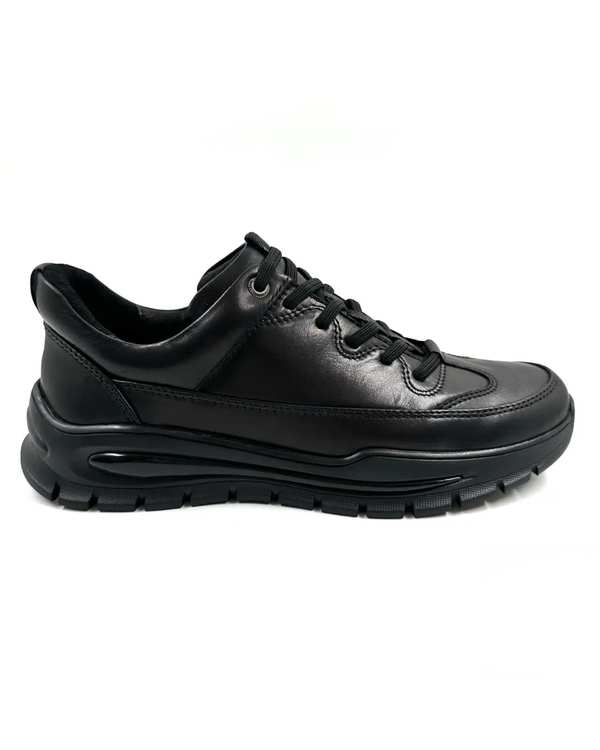 کفش چرم مردانه کژوال طبی مشکی چرم میخچی Mikhchi Leather مدل S108