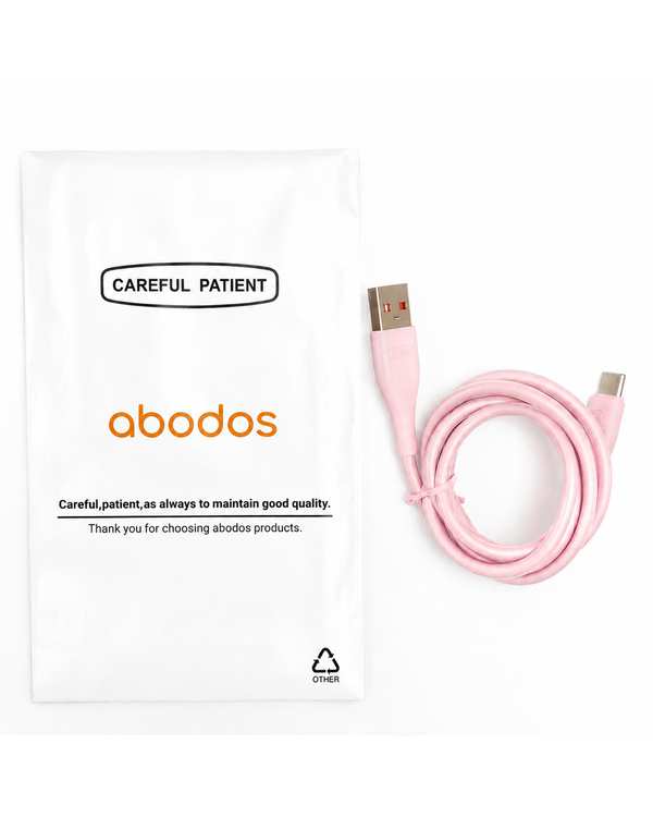 کابل شارژ Type-c صورتی آبادوس Abodos مدل AS-DS390 - تصویر 2