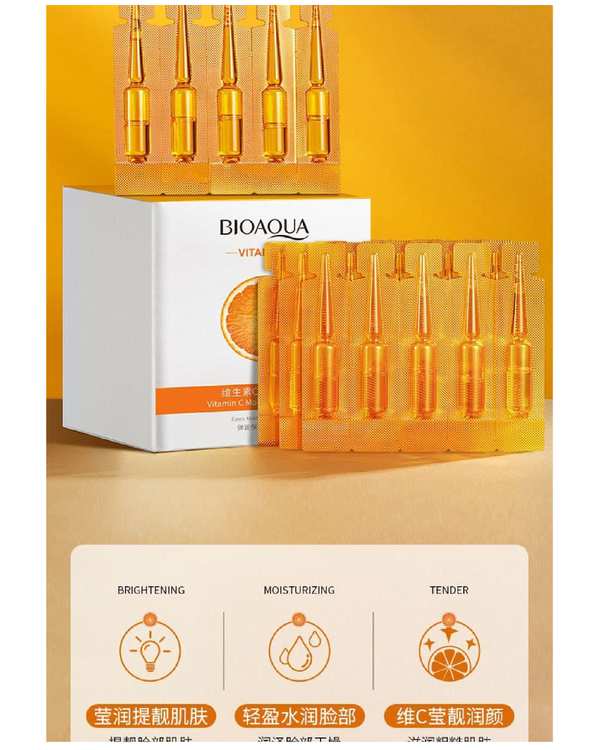 ویال سرم پوست صورت ویتامین سی بایو آکوا Bioaqua حجم 2 میلی لیتر بسته 20 عددی - تصویر 4