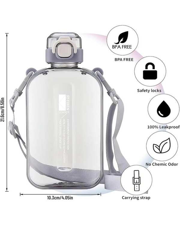 قمقمه ورزشی کتابی گنجایش 750 میلی لیتری مشکی کد 792 - تصویر 7