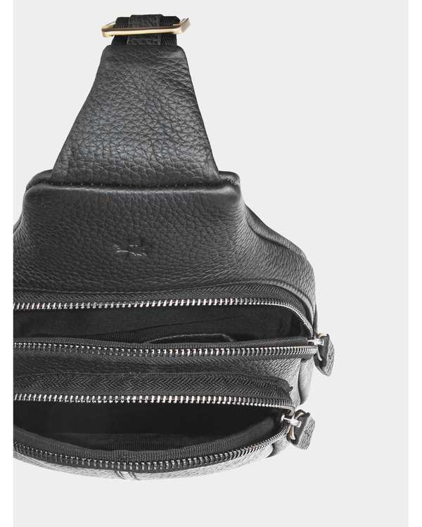 کیف کراس بادی چرم مشکی نوین چرم Novin Leather مدل رایا کد MSB3958 - تصویر 4