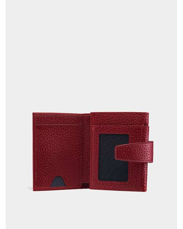 کیف پول چرم زنانه قرمز نوین چرم Novin Leather مدل آمالیا کد PW3181 - تصویر 3