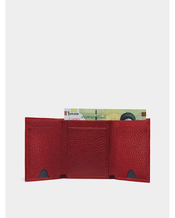 کیف پول چرم زنانه قرمز نوین چرم Novin Leather مدل آمالیا کد PW3181 - تصویر 5