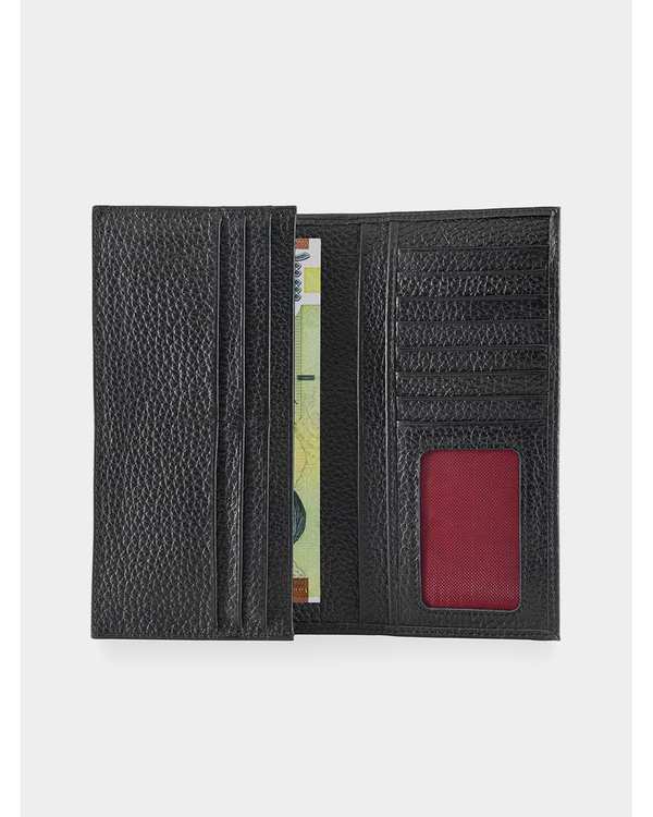 کیف پول کتی چرم مردانه مشکی قرمز نوین چرم Novin Leather مدل نویان کد WT2147 - تصویر 5