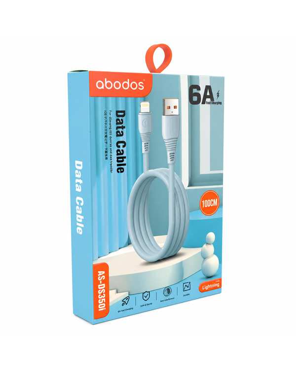 کابل شارژ Lightening آبی آبادوس Abodos مدل AS-DS350 - تصویر 4