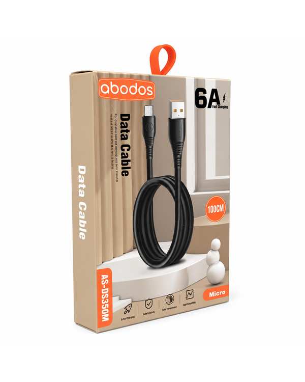 کابل شارژ Micro مشکی آبادوس Abodos مدل AS-DS350 - تصویر 4