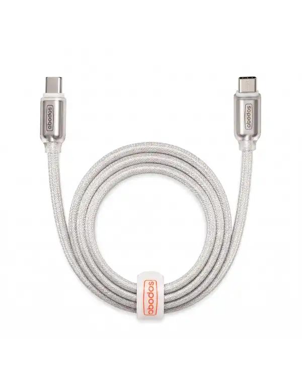 کابل شارژ Type-c به Type-c سفید آبادوس Abodos مدل AS-DS388