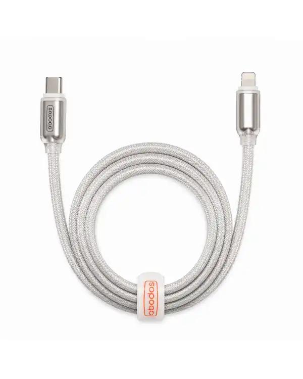 کابل شارژ Type-c به Lightening سفید آبادوس Abodos مدل AS-DS389