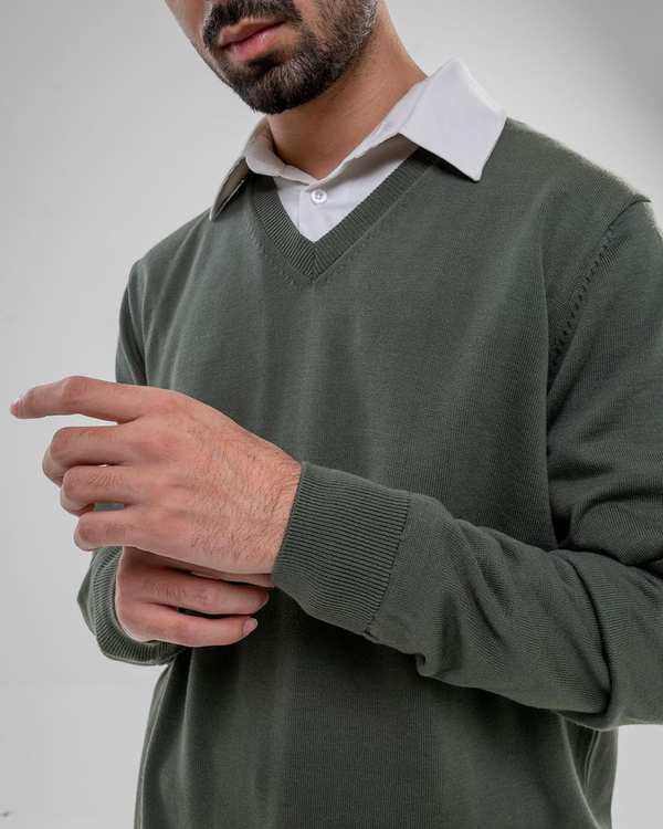 پلیور مردانه سبز توریور Toriver کد 8010500013 - تصویر 4