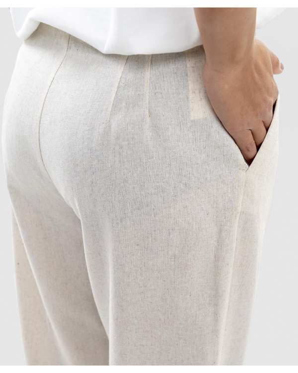 شلوار پارچه ای زنانه کرم توریور Toriver کد 9010600020 - تصویر 6