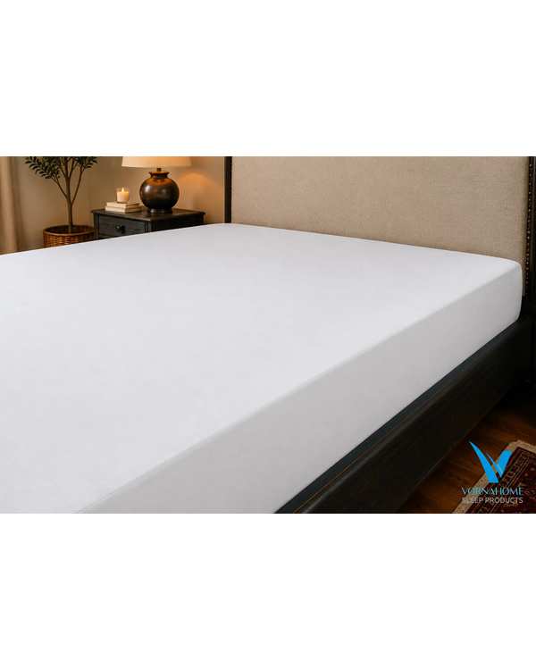 محافظ تشک یک نفره سایز 80×180 ضد آب ساده سفید ورنا هوم Vornahome - تصویر 4