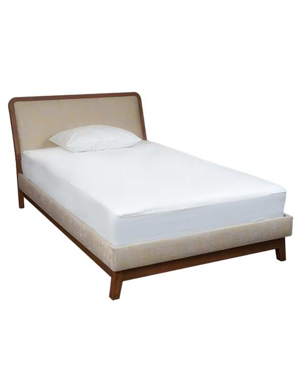 محافظ تشک یک نفره سایز 90×200 ضد آب ساده سفید ورنا هوم Vornahome