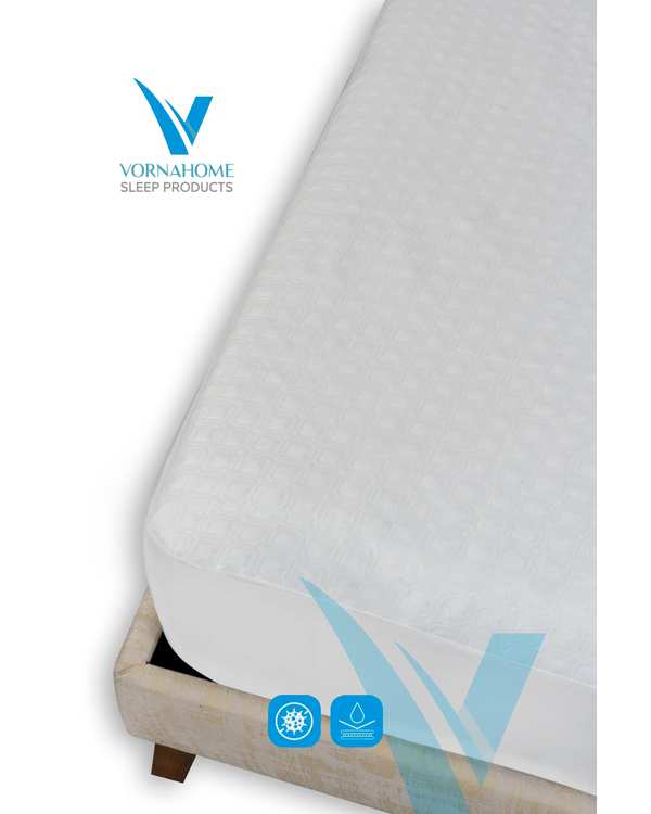 محافظ تشک یک نفره سایز 120×200 ضد آب کامفورت سفید ورنا هوم Vornahome - تصویر 3