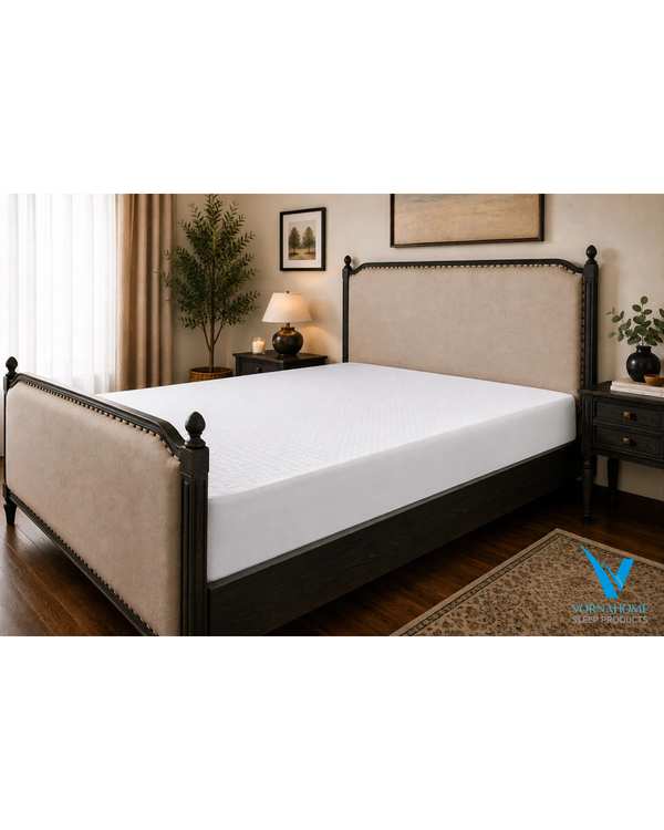 محافظ تشک دو نفره سایز 140×200 ضد آب کامفورت سفید ورنا هوم Vornahome - تصویر 2