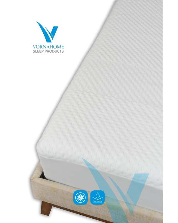 محافظ تشک یک نفره سایز 120×200 ضد آب الیت سفید ورنا هوم Vornahome - تصویر 3