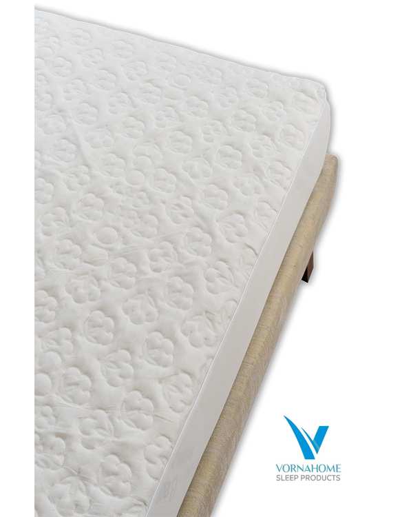محافظ تشک یک نفره سایز 70×130 کتان ضد آب سفید ورنا هوم Vornahome - تصویر 3