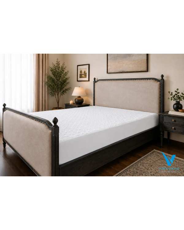محافظ تشک یک نفره سایز 120×200 کتان ضد آب سفید ورنا هوم Vornahome - تصویر 6