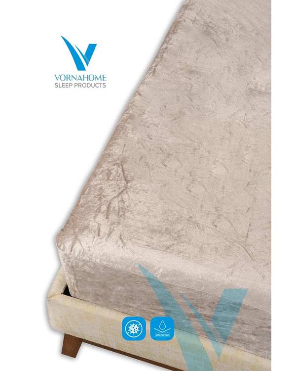 محافظ تشک دو نفره سایز 180×200 ضد آب بژ ورنا هوم Vornahome مدل ورنا پرو Vorna Pro - تصویر 3